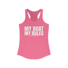 Load image into Gallery viewer, My Boat My Rules Official Credit Card Captain Funny Women's Racerback Tank