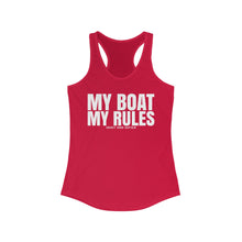 Load image into Gallery viewer, My Boat My Rules Official Credit Card Captain Funny Women's Racerback Tank