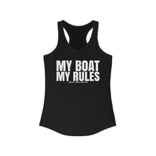 Load image into Gallery viewer, My Boat My Rules Official Credit Card Captain Funny Women's Racerback Tank