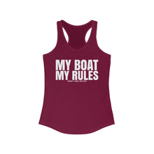 Load image into Gallery viewer, My Boat My Rules Official Credit Card Captain Funny Women's Racerback Tank