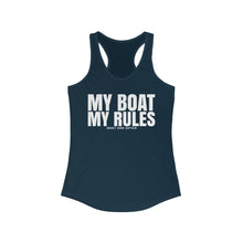 Load image into Gallery viewer, My Boat My Rules Official Credit Card Captain Funny Women's Racerback Tank