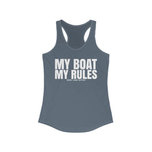 Load image into Gallery viewer, My Boat My Rules Official Credit Card Captain Funny Women's Racerback Tank