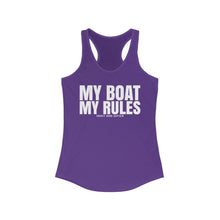 Load image into Gallery viewer, My Boat My Rules Official Credit Card Captain Funny Women's Racerback Tank
