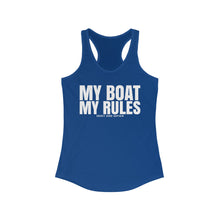 Load image into Gallery viewer, My Boat My Rules Official Credit Card Captain Funny Women's Racerback Tank