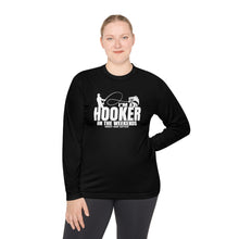 Load image into Gallery viewer, I'm a Hooker on the Weekends Bass Design Funny Credit Card Captain Long Sleeve Tee