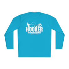 Load image into Gallery viewer, I'm a Hooker on the Weekends Bass Design Funny Credit Card Captain Long Sleeve Tee