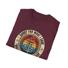 Load image into Gallery viewer, Sorry For What I Said While Docking the Boat Funny Credit Card Captain Softstyle T-Shirt