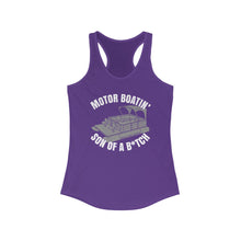 Load image into Gallery viewer, Motor Boatin' Son of a B*tch Funny Credit Card Captain Women's Racerback Tank