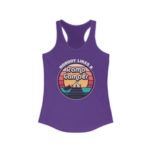 Load image into Gallery viewer, Nobody Likes a Ramp Camper Official Credit Card Captain Women's Racerback Tank
