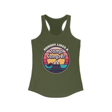 Load image into Gallery viewer, Nobody Likes a Ramp Camper Official Credit Card Captain Women's Racerback Tank