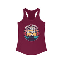 Load image into Gallery viewer, Nobody Likes a Ramp Camper Official Credit Card Captain Women's Racerback Tank