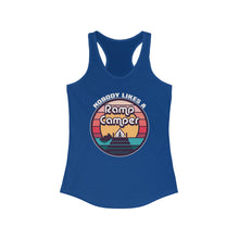 Load image into Gallery viewer, Nobody Likes a Ramp Camper Official Credit Card Captain Women's Racerback Tank