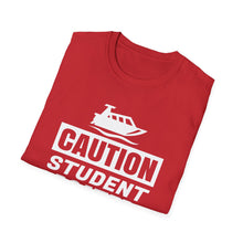 Load image into Gallery viewer, CAUTION! Student Boater! Official Credit Card Captain Funny Softstyle T-Shirt