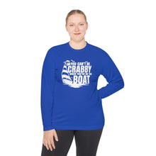 Load image into Gallery viewer, You Can't Be Crabby on The Boat Credit Card Captain Long Sleeve Tee