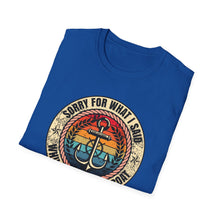 Load image into Gallery viewer, Sorry For What I Said While Docking the Boat Funny Credit Card Captain Softstyle T-Shirt