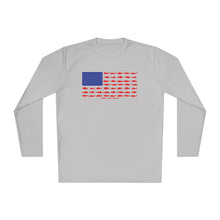 Load image into Gallery viewer, American Flag Fishing Long Sleeve Tee