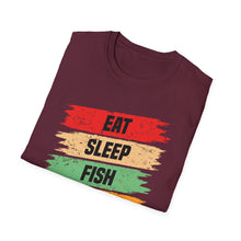 Load image into Gallery viewer, Eat, Sleep, Fish, Repeat Official Credit Card Captain Softstyle T-Shirt