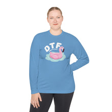 Load image into Gallery viewer, DTF Down To Float Flamingo Floatie Funny Lightweight Long Sleeve Tee