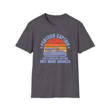 Load image into Gallery viewer, Pontoon Captain, Like a Regular Captain Only More Drunker Funny Credit Card Captain Softstyle T-Shirt