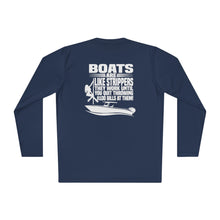 Load image into Gallery viewer, Boats Are Like Strippers Funny Official Credit Card Captain- T-Top Design Long Sleeve Tee