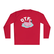 Load image into Gallery viewer, DTF Down To Float Flamingo Floatie Funny Lightweight Long Sleeve Tee