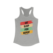Load image into Gallery viewer, Eat, Sleep, Fish, Repeat Official Credit Card Captain Women's Racerback Tank
