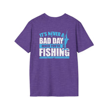Load image into Gallery viewer, It's Never a Bad Day When You're Fishing Marlin Design Official CCC Softstyle T-Shirt