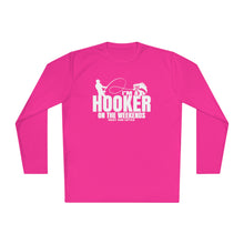 Load image into Gallery viewer, I'm a Hooker on the Weekends Bass Design Funny Credit Card Captain Long Sleeve Tee