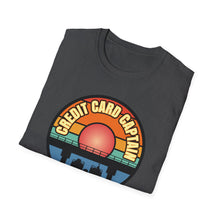 Load image into Gallery viewer, Sunset Under The Bridge Pontoon Dispensor Official Credit Card Captain Softstyle T-Shirt