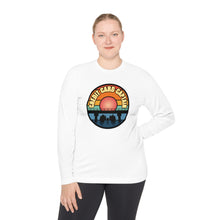 Load image into Gallery viewer, Sunset Under The Bridge Pontoon Dispensor Official Credit Card Captain Long Sleeve Tee
