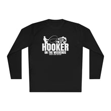 Load image into Gallery viewer, I'm a Hooker on the Weekends Redfish Design Funny Credit Card Captain Long Sleeve Tee