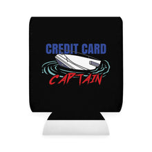 Load image into Gallery viewer, Credit Card Captain Can Cooler Sleeve | Funny Drink Holder, Boat Party Gear, Gag Gift, Summer BBQ Accessory, Outdoor Fun