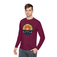 Load image into Gallery viewer, Sunset Under The Bridge Pontoon Dispensor Official Credit Card Captain Long Sleeve Tee