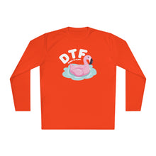 Load image into Gallery viewer, DTF Down To Float Flamingo Floatie Funny Lightweight Long Sleeve Tee
