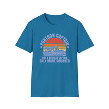 Load image into Gallery viewer, Pontoon Captain, Like a Regular Captain Only More Drunker Funny Credit Card Captain Softstyle T-Shirt
