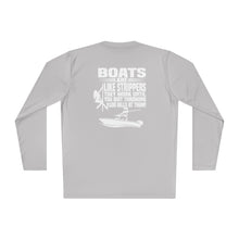 Load image into Gallery viewer, Boats Are Like Strippers Funny Official Credit Card Captain- Center Console Design with Rigging Long Sleeve Tee