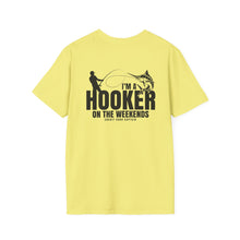Load image into Gallery viewer, I'm a Hooker on the Weekends Marlin Design Funny Credit Card Captain Softstyle T-Shirt