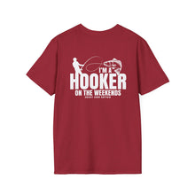 Load image into Gallery viewer, I'm a Hooker on the Weekends Redfish Design Funny Credit Card Captain Softstyle T-Shirt