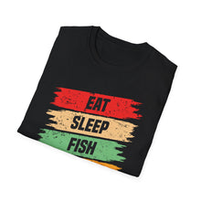 Load image into Gallery viewer, Eat, Sleep, Fish, Repeat Official Credit Card Captain Softstyle T-Shirt