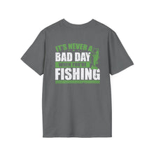 Load image into Gallery viewer, It's Never a Bad Day When You're Fishing Bass Design Official CCC Softstyle T-Shirt