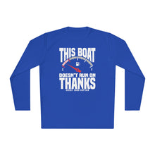 Load image into Gallery viewer, This Boat Doesn't Run on Thanks Funny Credit Card Captain Long Sleeve Tee