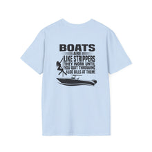 Load image into Gallery viewer, Boats Are Like Strippers Funny Official Credit Card Captain- T-Top Design Softstyle T-Shirt