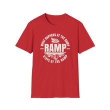 Load image into Gallery viewer, What Happens at the Ramp Stays at the Ramp Official CCC Funny Unisex Softstyle T-Shirt