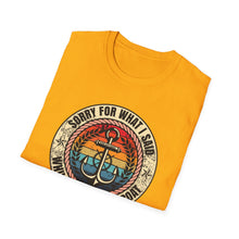 Load image into Gallery viewer, Sorry For What I Said While Docking the Boat Funny Credit Card Captain Softstyle T-Shirt