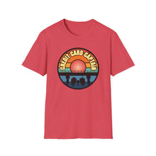 Load image into Gallery viewer, Sunset Under The Bridge Pontoon Dispensor Official Credit Card Captain Softstyle T-Shirt