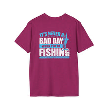 Load image into Gallery viewer, It's Never a Bad Day When You're Fishing Marlin Design Official CCC Softstyle T-Shirt