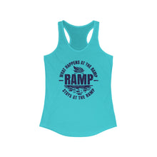Load image into Gallery viewer, What Happens at the Ramp Stays at the Ramp Official CCC Funny Women's Ideal Racerback Tank