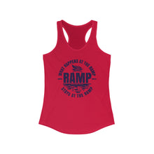 Load image into Gallery viewer, What Happens at the Ramp Stays at the Ramp Official CCC Funny Women's Ideal Racerback Tank