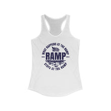 Load image into Gallery viewer, What Happens at the Ramp Stays at the Ramp Official CCC Funny Women's Ideal Racerback Tank