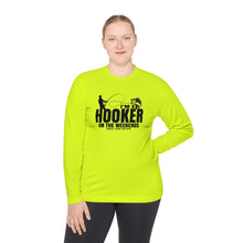 Load image into Gallery viewer, I'm a Hooker on the Weekends Bass Design Funny Credit Card Captain Long Sleeve Tee